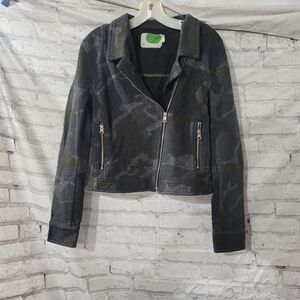 Women's Camouflage Biker Jacket